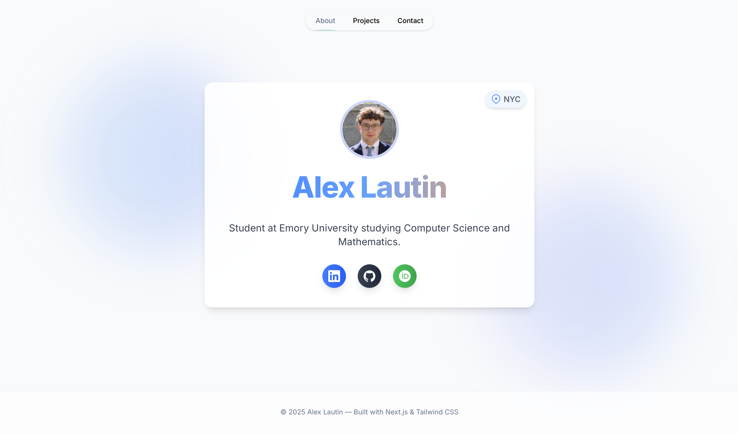 Personal Website screenshot 1